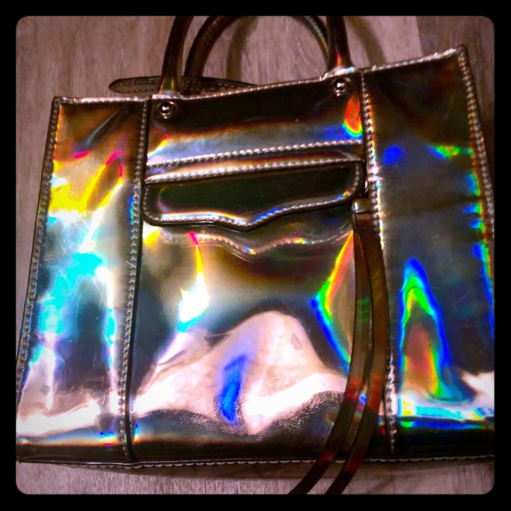 Rebecca Minkoff Silver Iridescent M.A.B. Tote Mini